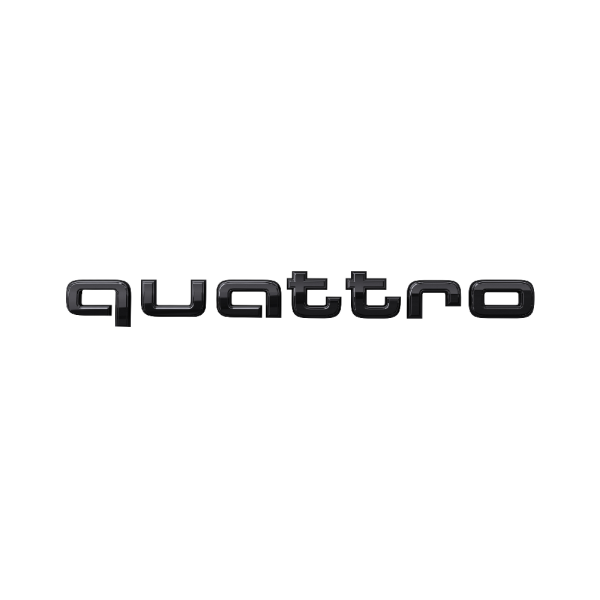 Original Audi Quattro Zeichen Logo Emblem schwarz