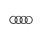 Original Audi TTRS Ringe Logo Emblem schwarz zum Aufkleben hinten Heckklappe