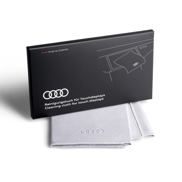 Original Audi Reinigungstuch für Touchdisplay Innenraum mit Audi Logo 30 X 30 cm