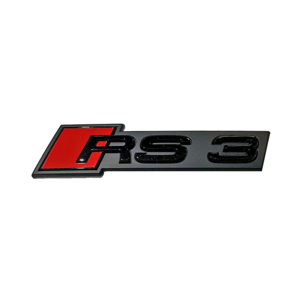 Original Audi RS3 8V Schriftzug Emblem Logo vorne schwarz gl&auml;nzend 